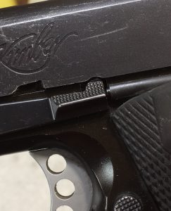 Kimber 1911 line up slide lock lever