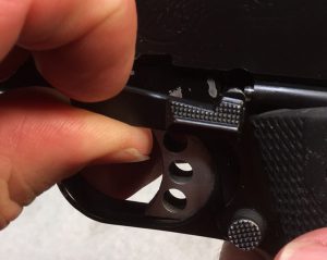 Kimber 1911 pulling out slide lock lever