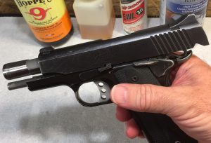 Slide locked to rear Kimber 1911