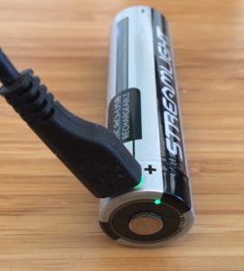 Best Tactical LED Flashlight Review- Recharging the 18650 Battery