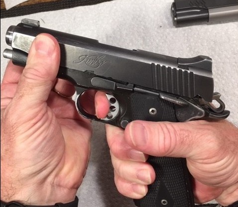 1911 Function and Safety Check-Press trigger with slide slightly back hammer should stay cocked