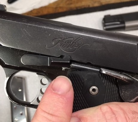 1911 Function and Safety Check-Slide lock fully engaged