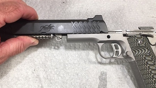 How to Reassemble a 1911- While Holding the Assembly as Shown Slide it onto the Frame