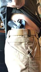 Alien Gear Holster properly secured to gun belt.