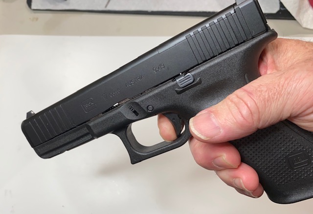 How to Field Strip & Clean a Glock 17 9mm or Glock 19 9mm Pistol: Point the muzzle in a safe direction and press the trigger