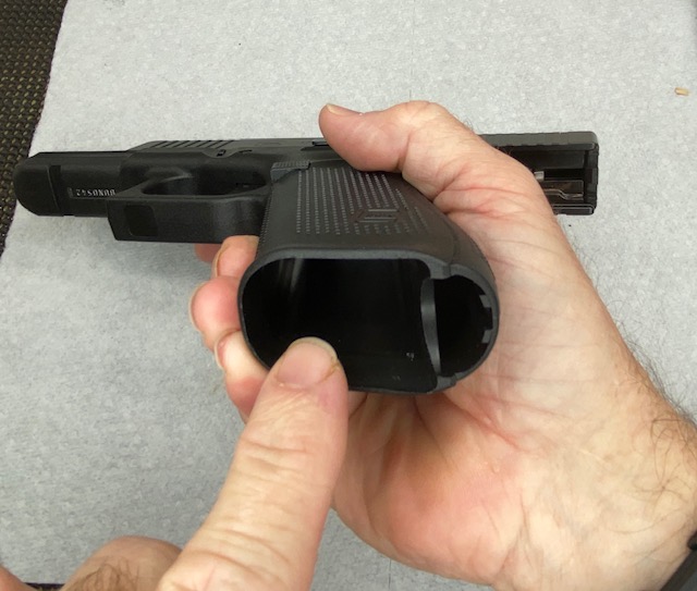 How to Field Strip & Clean a Glock 17 9mm or Glock 19 9mm Pistol: Verify there is no magazine in the gun