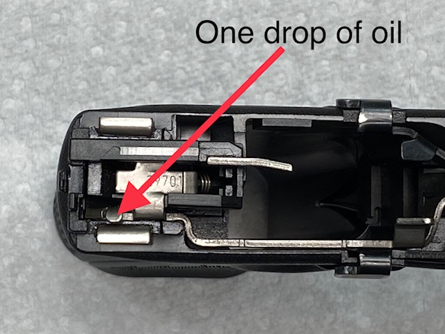 Glock Lubrication Guide: Glock Frame Lubrication Points