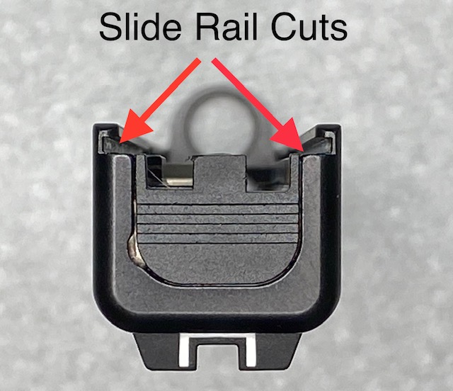 Glock Slide Rail Cuts Lubrication Points