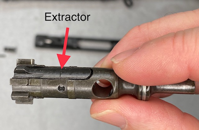 Locate the extractor for disassembly