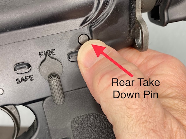 How to Disassemble an AR-15: Press the Rear Take Down Pin