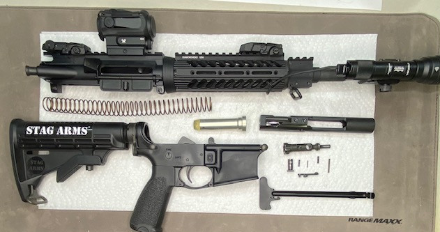 How To Disassemble An AR-15: Field Stripped disassembled AR 15