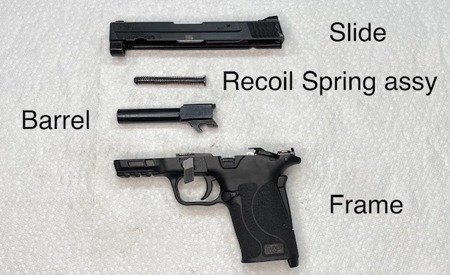 gun cleaning how To; 4 Main parts of a Semi-automatic pistol