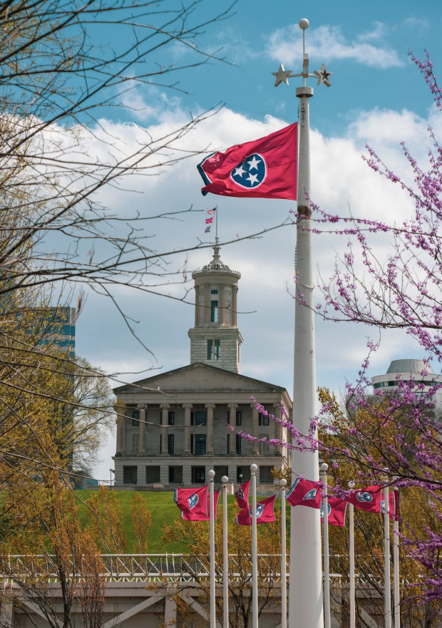 Tennessee Concealed Carry Reciprocity: Tennessee State Capitol Flag