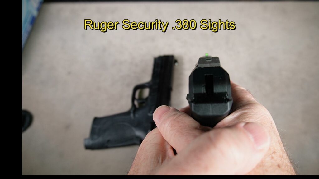Ruger Security 380 vs Shield 380EZ: Ruger Security 380 sights