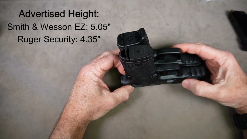 Ruger Security 380 vs Shield 380EZ Grip Height