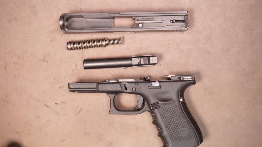 Snapshot_20260823225108 | Dave's Gun Maintenance, Gear Reviews, Training This is as far as you need to disassemble (field Strip) the Glock 19 for general cleaning