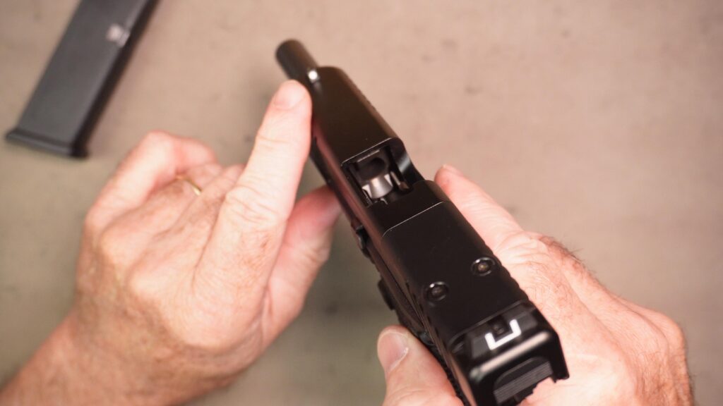 Verify the Glock is unloaded