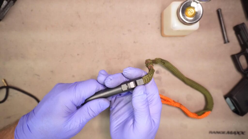 Use a Bore Snake as a shortcut to clean the barrel