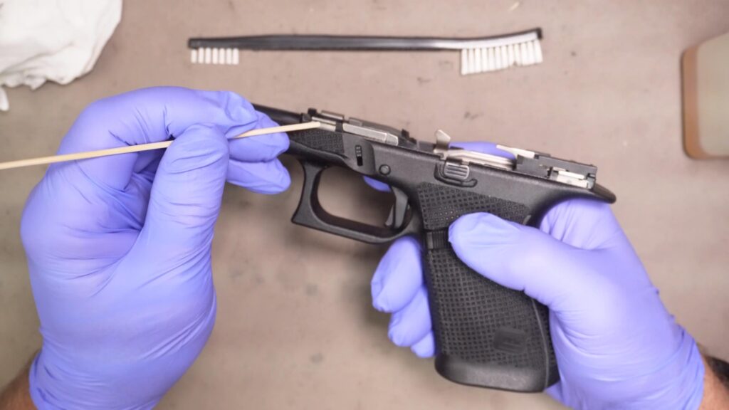 Clean the frame and especially the rails