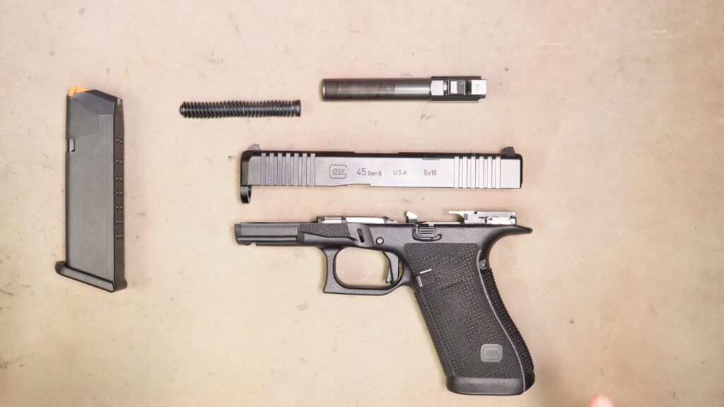 Field Stripped Glock 45 Gen 6