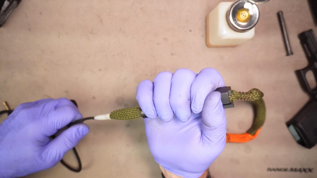 As a short-cut, use a Bore Snake to clean the barrel bore